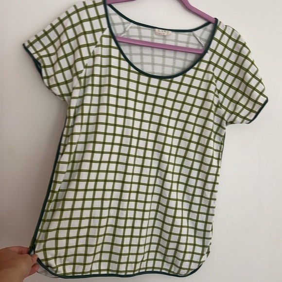 LAKE Plaid Women's Pajama set in Green and White medium - Picture 2 of 5